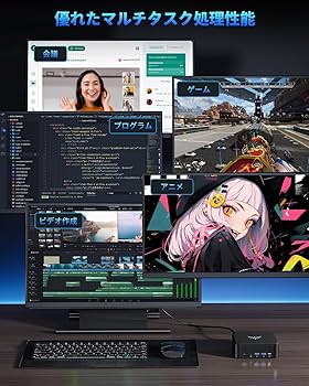 NIPOGI ミニpc 【2025新版】 AMD Ryzen 5 7430U Nipogi ゲーミング AMD Ryzen5 7430U ミニpc 新版小型ゲーミング